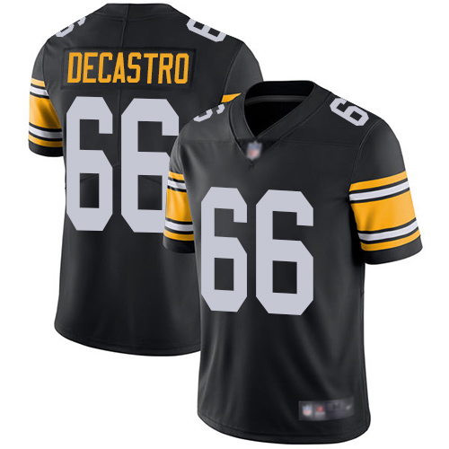 Men Pittsburgh Steelers Football #66 Limited Black David DeCastro Alternate Vapor Untouchable Nike NFL Jersey